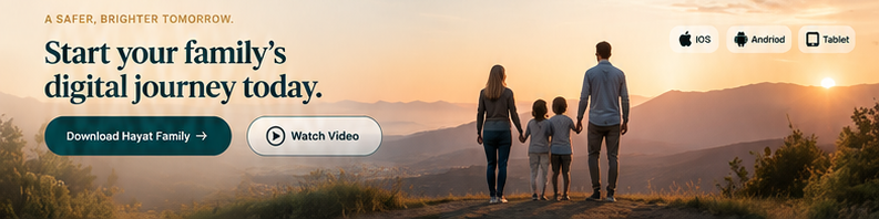 Family walking together into sunset